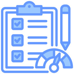 Performance Standard Lineal Blue Icon