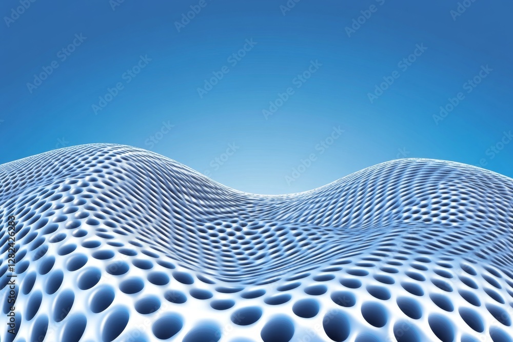 Poster light blue halftone pattern with white line motion backdrop wallpaper clean blue geometric backgroun