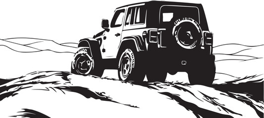 Obraz premium truck in the desert