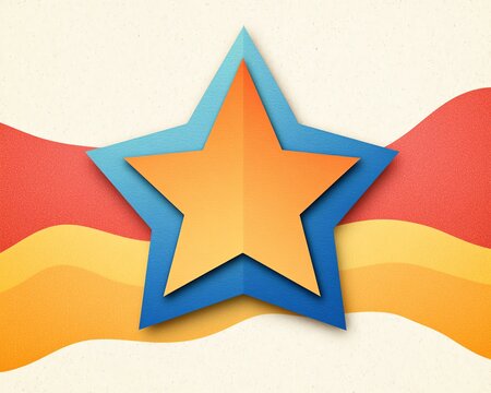 Colorful star design with a vibrant background