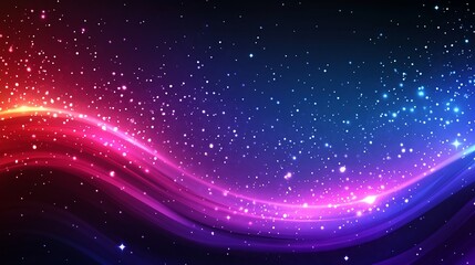 Abstract space background with swirling cosmic energy and glittering stars