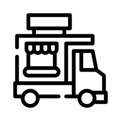 food truck line icon