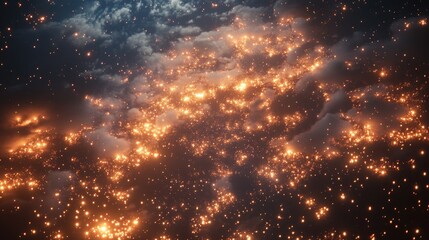 Naklejka premium A stunning cosmic spectacle with thousands of bright stars illuminating the vast darkness of the night.