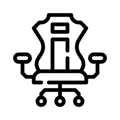 gaming chair line icon