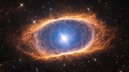 Obraz premium Woven cosmic thread glowing in celestial light, embodying the vast beauty of the universe. 