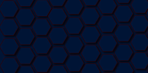 Abstract technology background with hexagons. modern geometric hexagon shape Poster, wallpaper, Landing page. geometric hexagonal, triangle, shape. Vector illustration. can be used in cover design.