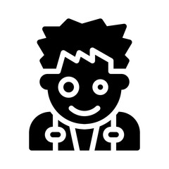 platformer glyph icon