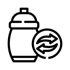 reusable bottle line icon