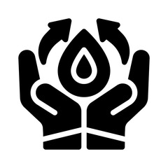 water conservation glyph icon