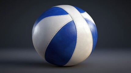 Fototapeta premium Standard volleyball ball with a smooth synthetic leather surface, perfectly round, placed on a transparent background.