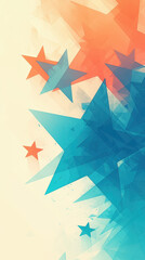 Obraz premium Colorful Abstract Stars on Soft Background for Creative Design Use