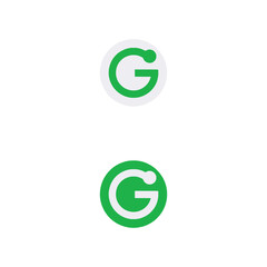 letter G circle minimalism logo vector illustration template design