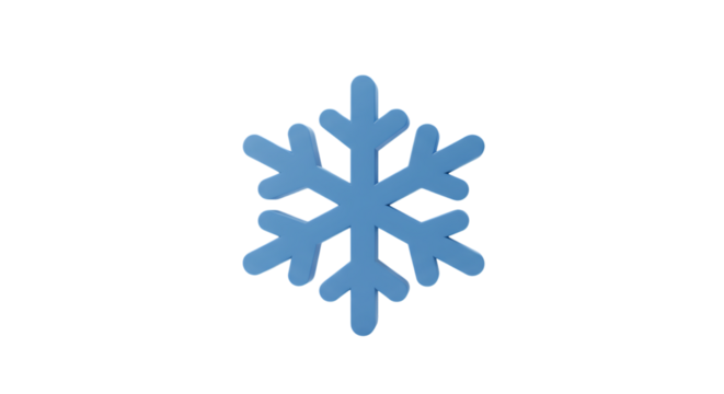 Isolated Blue Snowflake Design Symbolizing Winter Season