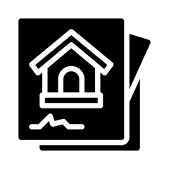 real estate contract glyph icon