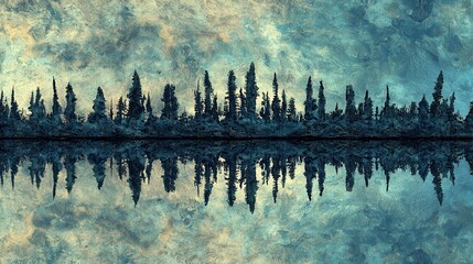 Serene Forest Reflection A Dreamlike Landscape