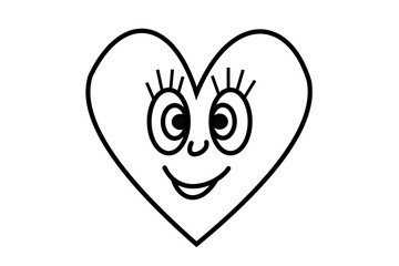 Black smiley heart