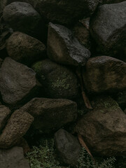 brownish red brick rocks 