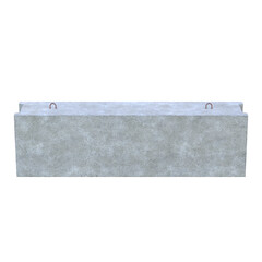 Concrete Foundation, 3d illustration isolated on white background