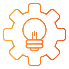 solution single icon with a line gradient style