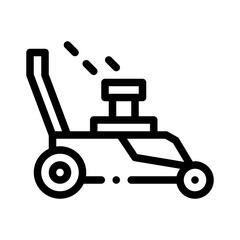 lawn mower line icon