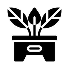 flower bed glyph icon