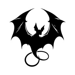   a bat vector of black and white background