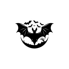halloween bat and bats vector