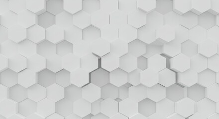 Dark hexagonal tiles, layered geometric pattern, 3D texture, shadows and highlights, monochromatic, industrial aesthetic, futuristic surface, high contrast, abstract background, technological motif, a