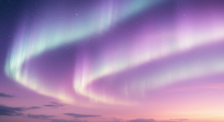 Naklejka premium Aurora borealis, northern lights, colorful sky, vibrant colors, purple and green lights, night sky, silhouette mountains, cosmic display, ethereal atmosphere, magical landscape, nature's light show, p