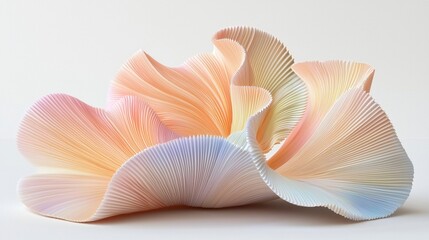 Pastel sculpted art; waves, studio backdrop