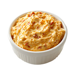 Pimento Cheese Spread in a Bowl Isolated on Transparent Background