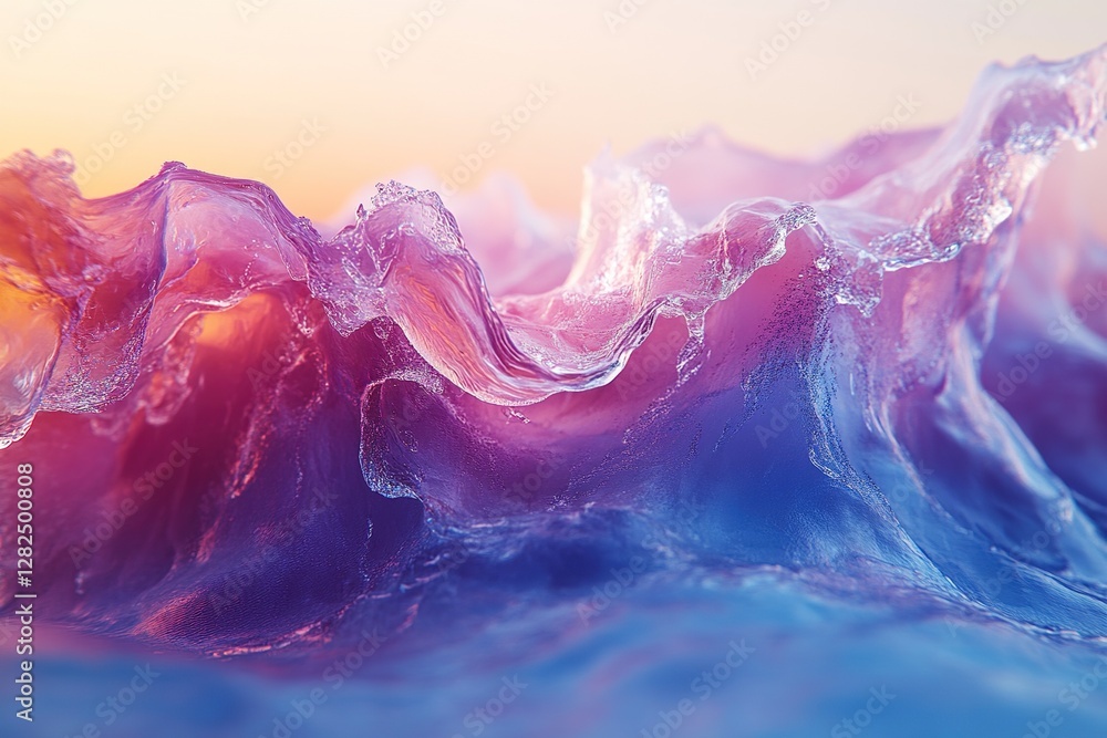 Poster Abstract visualization of translucent wave with fluid dynamics simulation