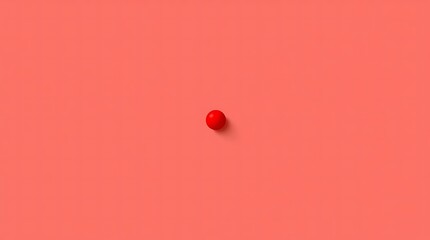 Minimalist composition with a single red dot centered on a square canvas, using a high resolution digital rendering technique, focusing on the intense vibrancy of the color.