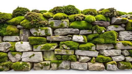 Moss-Covered Stone Wall