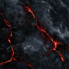 black marble with glowing red crack