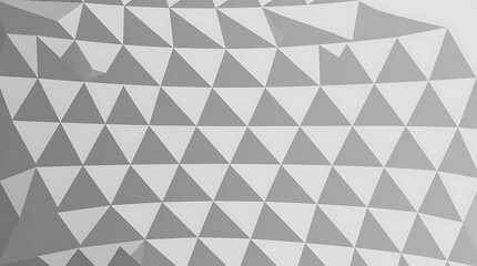 Obraz premium Minimalist vector graphic of a geometric pattern, using repeating triangles in a monochromatic palette with sharp edges, creating a sense of depth.