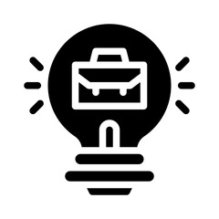 Obraz premium lightbulb glyph icon
