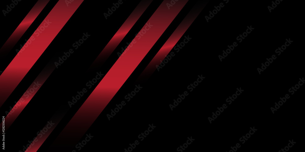 Poster abstract bluck and red banner background. color gradient abstract background with dynamic wave line 