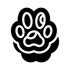 paw print glyph icon