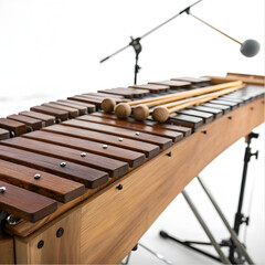 Naklejka premium wooden xylophone isolated on white