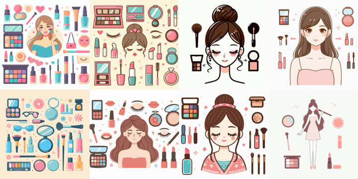 makeup cartoon icon