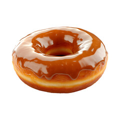 Caramel Doughnut Glaze Isolated on Transparent Background