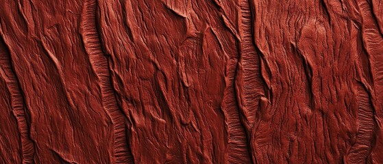 Textured brown surface resembling wood grain with deep grooves and patterns.