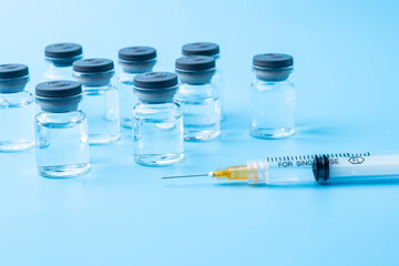 Vaccine and syringe medical background material