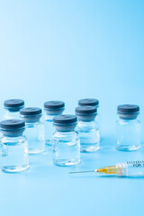 Vaccine and syringe medical background material