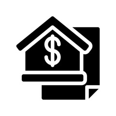 lease contract glyph icon