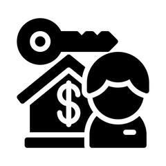 rental agreement glyph icon