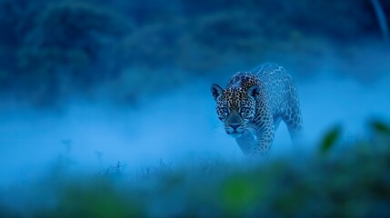 Spotted Jaguar Wild Cat Predator on the Prowl Hunt Wildlife Safari Wallpaper.
