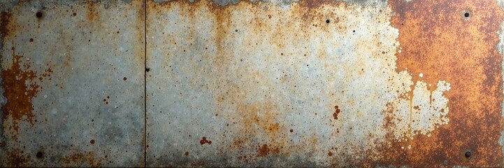 Weathered concrete wall with rust stains and dirt smudges, worn, old, texture