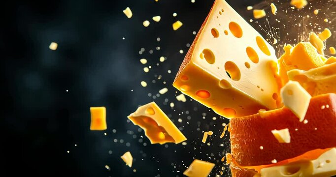 Digital Matrix Code Pattern with Cheese Theme